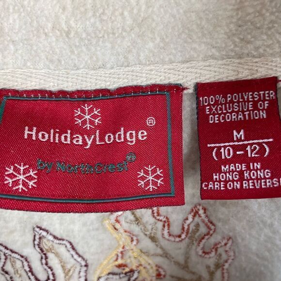 Holiday Lodge Full Zip Autumn Fleece Jacket Size M EUC - Picture 8 of 8
